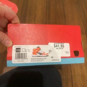 Puma red, black & white high tops.